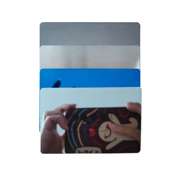 1 Pc metalinė vizitinė kortelė, 0,8 mm tuščias nerūdijančio plieno piniginės spaustukas Įdėkite kortelę, metalinį sveikinimo atviruką, gimtadienio dovanų kortelę