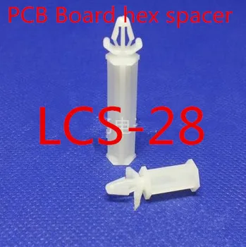 1000vnt /lot LCS-28 28mm PCB plokštės nailoninis tarpiklis tinka 4mm skylutei