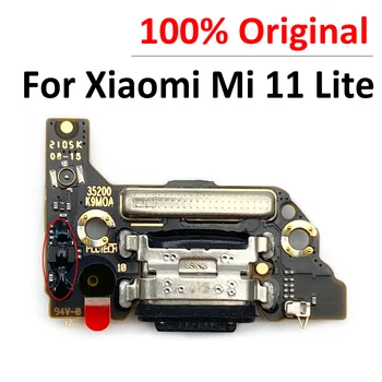 10Pcs/lot, USB įkrovimo prievadas Mikrofono prijungimo jungtis Plokštė Flex kabelis Xiaomi Mi 11 Lite 4G / 5G m2101k9ag remonto dalys