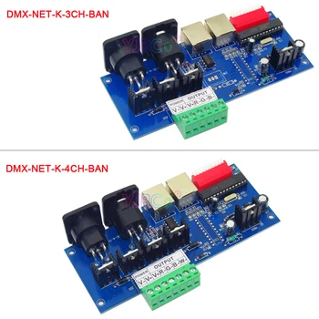 12V 24V LED 3 CH 4 CH kanalai DMX512 Dekoderis DMX RGB RGBW valdiklis Bendras anodas 3/4 CMOS išleidimo anga LED juostai, lempai