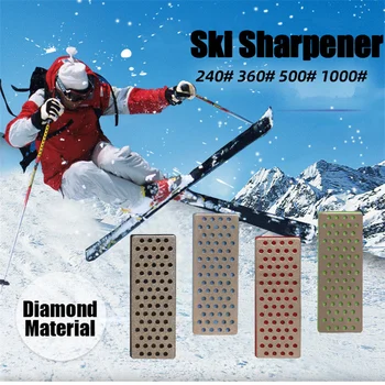 1Vnt 240 360 500 1000 Grit Diamond Galandening Hone Stone Backing Whetstone Block For Ski Edge Slidinėjimo galandimo priedai