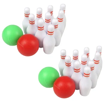 2 Mini boulingo kamuoliukų rinkiniai Imituoti boulingo kamuoliai Mini namų aksesuaras