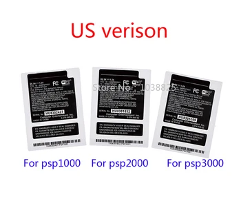 200vnt OEM JP US UK verison Sticker Lables pakeitimas PSP1000 PSP2000 PSP3000 žaidimų konsolei
