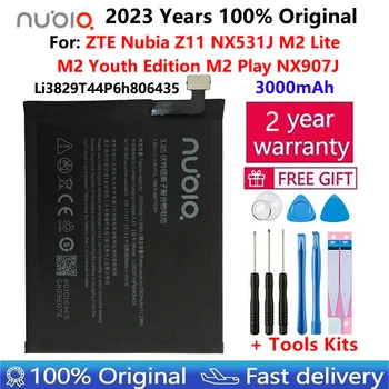 2023 metai 100% Originali baterija 3000mAh Li3829T44P6h806435 skirta ZTE Nubia Z11 NX531J M2 Lite M2 Youth Edition M2 Play NX907J
