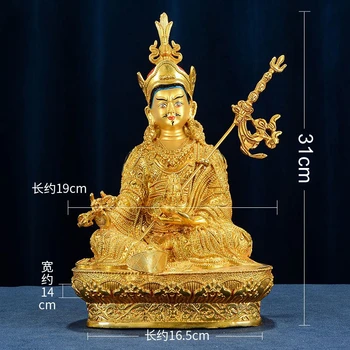 21cm 31cm vario paauksavimas padmasambhava Budos statula Tibeto budizmas Guru Rinpočės namų dekoravimo statula