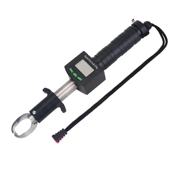 25kg svorio skalės liniuotė Nerūdijančio plieno žuvis Lūpų rankenos griebtuvas LED elektroninis nešiojamas žvejybos griebtuvo priedas