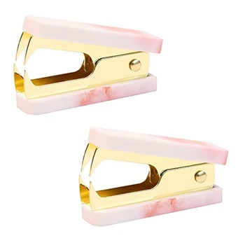 2Piece Staple Remover Marble Staple Remover Tool Office Desk Organizers And Accessories Pink