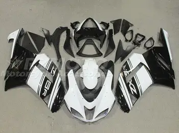 4Gifts Naujas ABS motociklų aptakų komplektas tinka kAWASAKI ZX-6R ZX6R 636 2007 2008 07 08 Kėbulo komplektas Juoda Balta