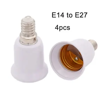 4vnt Paketas nuo E14 iki E26 E27 Adapteris Candelabra E14 į vidutinį lizdą E26 E27 keitiklio lemputės pagrindo laikiklis liustra lizdo keitimui