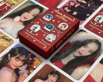55Pcs/Set Kpop Idol (G)I-DLE Naujas albumas HEAT Lomo kortelės nuotraukų kortelė Jaučiu atviruką Yuqi Minnie SoYeon ShuHua MiYeon gerbėjų dovana