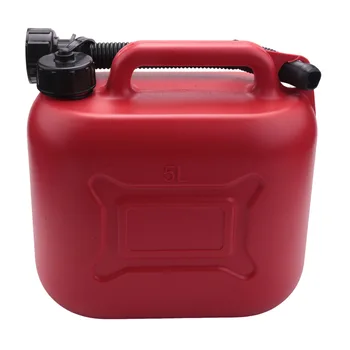 5L automobilio degalų bakas gali atsarginį plastikinį benzino dujų konteinerį antistatinį degalų laikiklį su vamzdžiu kelionei automobiliu