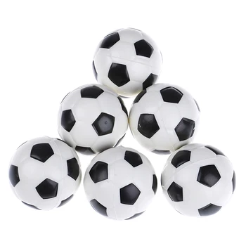 6vnt Stalo kamuoliai 6,3cm Mini Foosball Kicker Atsarginis futbolas Vidiniai žaidimai Fussball lankstus treniruotas atsipalaidavęs vaikai vaikai
