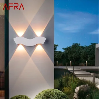 AFRA lauko baltos sienos šviesos diodas Moderni vandeniui atspari žvakidės lempa namų balkono dekoravimui