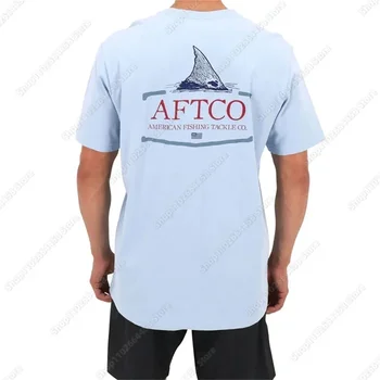 AFTCO Žvejybos marškiniai Upf 50+ Vyriški marškinėliai Džemperiai Apsauga nuo UV spindulių Trumpomis rankovėmis Viršus Lauko vasaros žvejybos drabužiai Camisa De Pesca