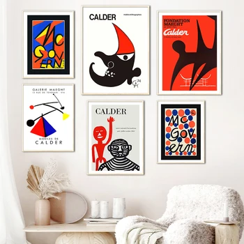 Alexander Calder Moon Tiger Man Abstract Wall Art Canvas Painting Nordic Posters And Prints Wall Pictures For Living Room Decor