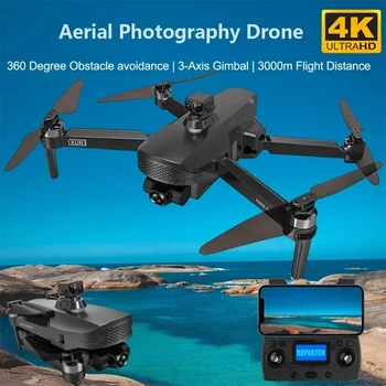 Atstumas 3KM 5G EIS Anti-Shake GPS dronas RC Professional FPV 4K kamera su 3 ašių Gimbal Quadcopter kliūčių išvengimo RC dronu
