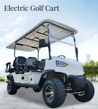 Aukštos kokybės 4+2 vietos Naujos energijos elektrinis golfo krepšelis 12V * 5 / 100AH švino-rūgšties akumuliatoriaus golfo aikštynas Speciali transporto priemonė