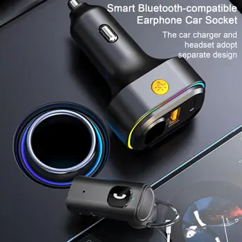 automobilinis įkroviklio adapteris 1 rinkinys Praktiški RGB žibintai Ugniai atsparus su Bluetooth suderinamas išmanusis automobilinis įkroviklis Automatiniai priedai