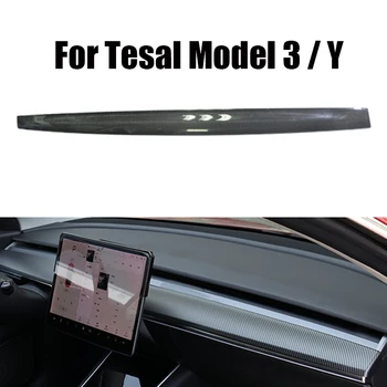 Automobilio prietaisų skydelio dangtelio skydelio lipdukas Tesla Model 3 centrinės konsolės apdailos interjero modifikavimo priedams