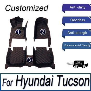 Automobilių grindų kilimėliai Hyundai Tucson NX4 2022 2023 Kilimai Prabangūs odiniai kilimėliai Kilimėliai Anti Dirty Pad Salono dalys Automobilių aksesuarai