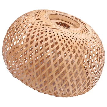 Bambuko pinti rotango šviestuvai Rankomis austi dvisluoksniai bambuko kupolo šviestuvai Azijos kaimiškas japoniškas lempos dizainas