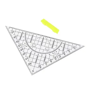 Braižymo įrankiai Trikampiai 22cm trikampio geometrijos piešimo liniuotės rinkinys Piešimo įrankis su skaidriu kontūru geometrijos mokyklai