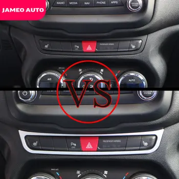 Car Center Console prietaisų skydelis Sėdynės šilumos jungiklio mygtuko skydelio dangtelio apdaila Jeep Renegade 2015 - 2022 liejimo priedai