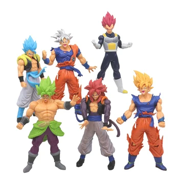 Dragon Ball Super figūrėlės Anime modelis Son Goku Sidabrinė veiksmo figūrėlė Gogeta figūrėlė 18cm statulų kolekcija Žaislas Bejīta Figma