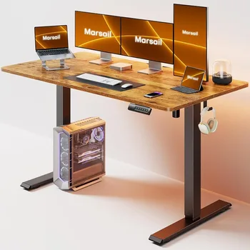 elektrinis stalas reguliuojamas aukštis, 55 * 24 colių sėdimas stalas namų biuro baldų kompiuterio stalui