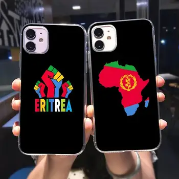 Eritrėjos vėliavos telefono dėklas skaidrus iPhone 13pro 13 12 11 Pro Max Mini XS X XR SE2020 6 6S 8 7 Plus dangtelis