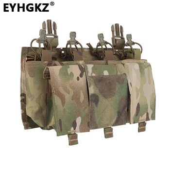 EYHGKZ Tactical 5.56 Keturvietis Mag Plate Medžiokliniai maišeliai Liemenė Airsoft įranga Molle System CS Wargame dažasvydžio priedai