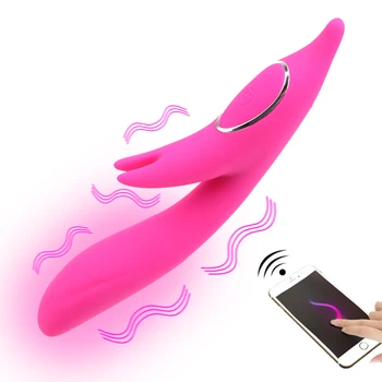 G taško masažuoklio stimuliatorius Triušio šildymo vibratorius Sekso žaislai moterims Dildo vibratorius APP 