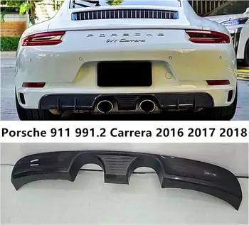 Galinis buferio difuzorius Porsche 911 991.2 Carrera 2016 2017 2018 Bagažinės durų lūpų spoileris Tikras anglies pluoštas