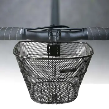 Geležinis tinklinis dviračių krepšys nuimamas priekinis vairo krepšys