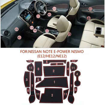 Guminis padas NISSAN NOTE E-POWER NISMO (E12/HE12/NE12) Puodelio pagalvėlės griovelių kilimėlių laikikliai Neslidūs kilimėliai Automobilių aksesuarai