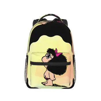 In Colours Cute Knapsack for Men Women Anime Mafalda Books Backpack Female School