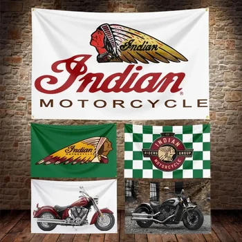 Indijos motociklų vėliavos poliesteris Skaitmeninė spauda Moto lenktynių reklamjuostė dekorui