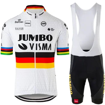 JUMBO VISMA dviračių marškinėlių rinkinys Vokietija Dviračių apranga Vyrų plento dviračių marškinėliai Kalnų dviračių kostiumas Dviračio šortai MTB drabužiai