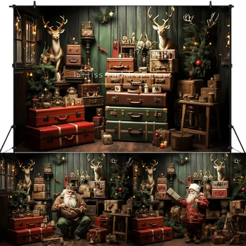 Kalėdinių elnių Kalėdų senelių kambarys Fonas Vaikai Suaugusiųjų fotografija Rekvizitai Vaikas Kūdikis Fotoskambučių dekorai Kalėdų namų festivalio fonas