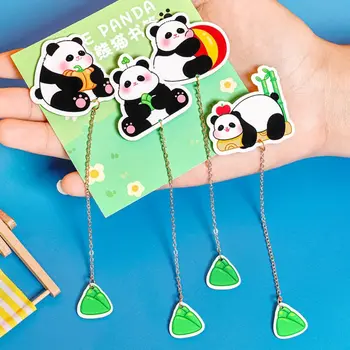 Kawaii Creative Panda Book Page Marker Arcylic Chinese Style Kutsel Pendant Bookmark Book Paginator Pagination Mark