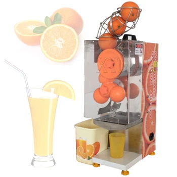 Komercinė elektrinė sulčiaspaudė Šviežių apelsinų presavimo stalo tipas visiškai automatinė vaisių citrinų sulčių ištraukimo mašina