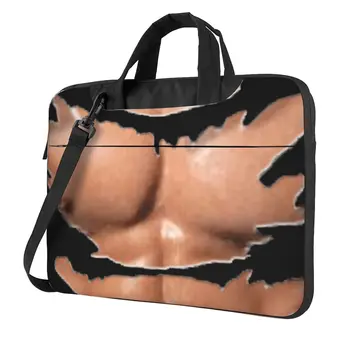 Laptop Sleeve Bag Muscle Portable Portfolio Bag Men Pilvo raumenys Funny For Macbook Air 13 14 15 15.6 Vintažinis kompiuterio krepšys