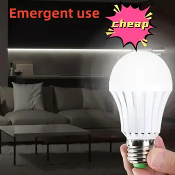 Led avarinės lemputės LED lemputė E27 LED lempa 5W 7W 9W įkraunama akumuliatoriaus apšvietimo lempa lauko apšvietimui Bombillas žibintuvėlis