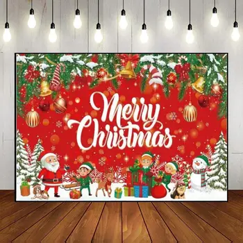 Linksmų Kalėdų pasakos Foto fono šviesos Fotografija Fonai Reklamjuostė Pasirinktinis gimtadienio fonas Kūdikio dušas Jėzus Sniegas