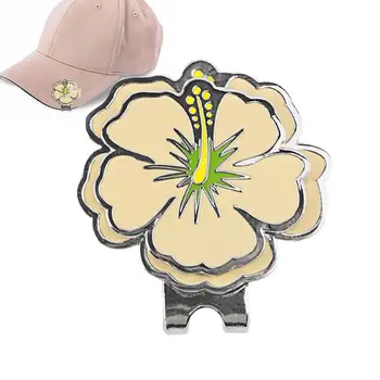 Magnetinis skrybėlės spaustuko žymeklio laikiklis golfo aksesuarams Unikalus persikų žiedų dizainas Golfo skrybėlės spaustukas Nepalikite pėdsakų dovana vyrams