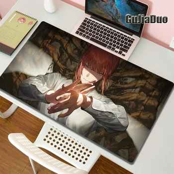 Makima Anime Girl Mouse Pad XXL 40x90 Extra Large Gamer Laptop Play Mat Gaming Hoom priedai Kawaii Comic Mousepad PC Cushion