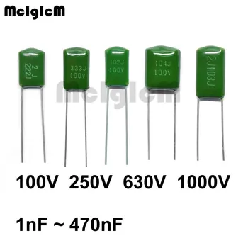 McIgIcM 1000vnt Poliesterio plėvelės kondensatorius 100V 250V 630V 1000V 1nF 1.5nF 2.2nF 3.9nF 100nF 2A102J 2A152J 2J222J 2A392J 2A104J