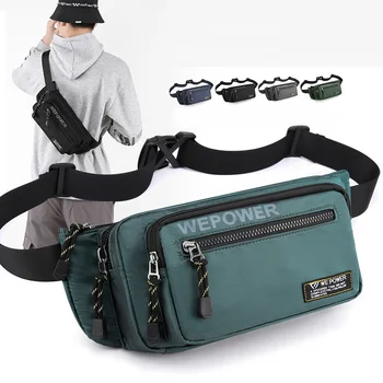 Men Fanny Waist Pack Bum Hip Cross Body Chest Bag Military Multi-purpose Travel Waterproof Nylon Male Sling Belt Pack Bags