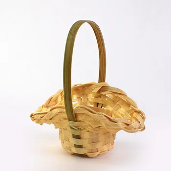 Mini bambuko gėlių kompozicijos krepšelis 
