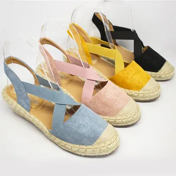 Moteriški sandalai Vasariniai retro batai Kablio kilpos dangtelis Pirštų paplūdimys Sandalias Moteriškas komfortas Vintage Ladies Avalynė plius dydis 43